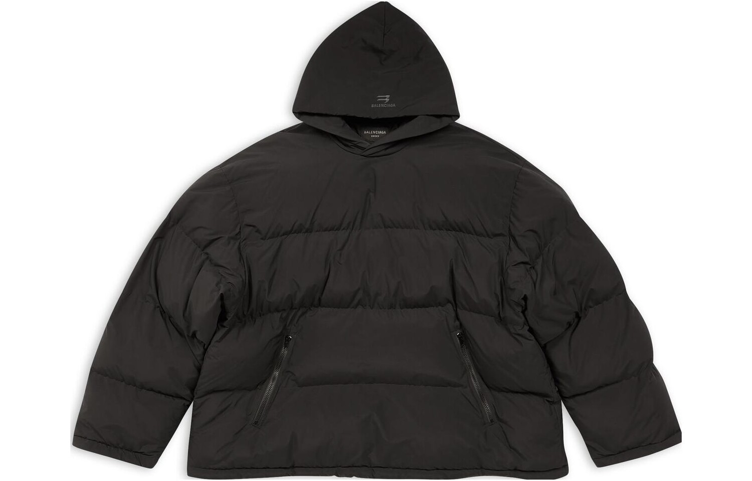 

Спортивная куртка-пуховик B унисекс, черная Balenciaga, черный
