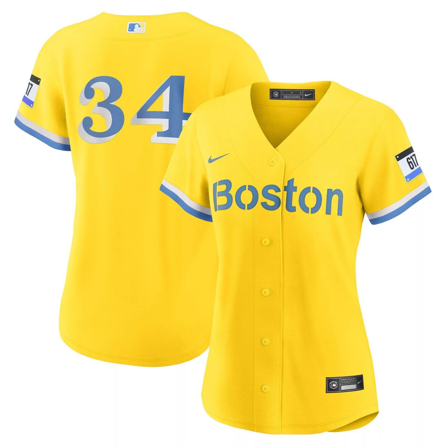 

Женская футболка Nike David Ortiz Gold Boston Red Sox City Connect Replica Player Nike