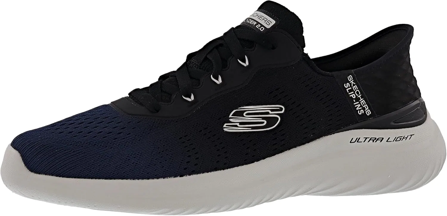 Мужские слипоны Skechers: прогулочная обувь Bounder 2.0 Tellem, Navy Blue Black