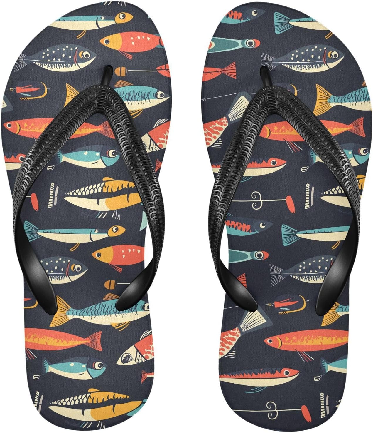 

Яркие пляжные шлепанцы для женщин и мужчин Kfbe, Fish