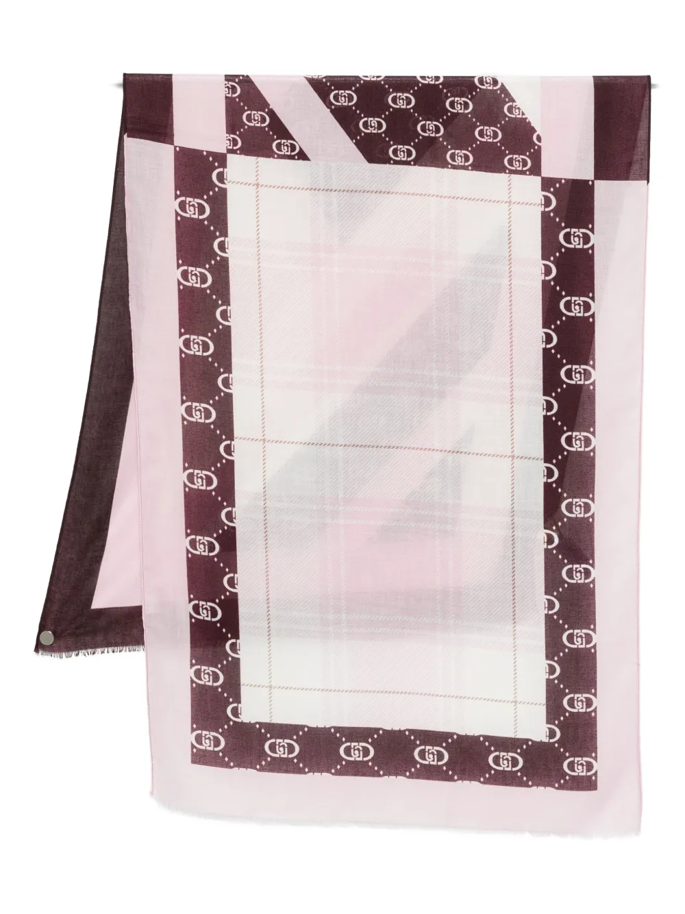 

Шарф с узором Liu Jo, розовый