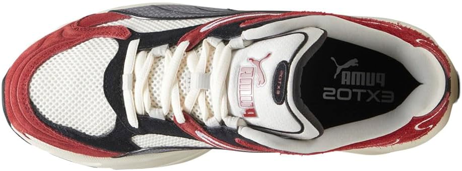Мужские кроссовки PUMA Extos Collector с шнуровкой, повседневные - светло-бежевые, красные — фото 4