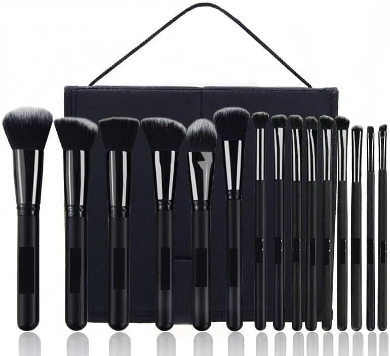 Набор кистей для макияжа 15 предметов Katiak черный