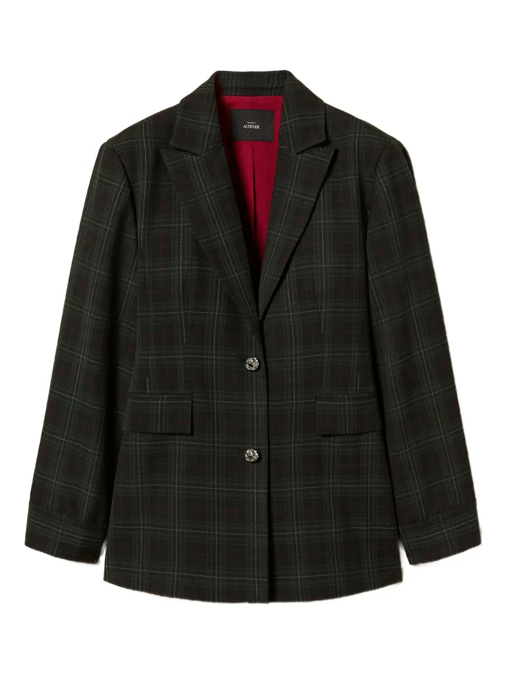 

Блейзер в клетку тартан TWINSET, зеленый