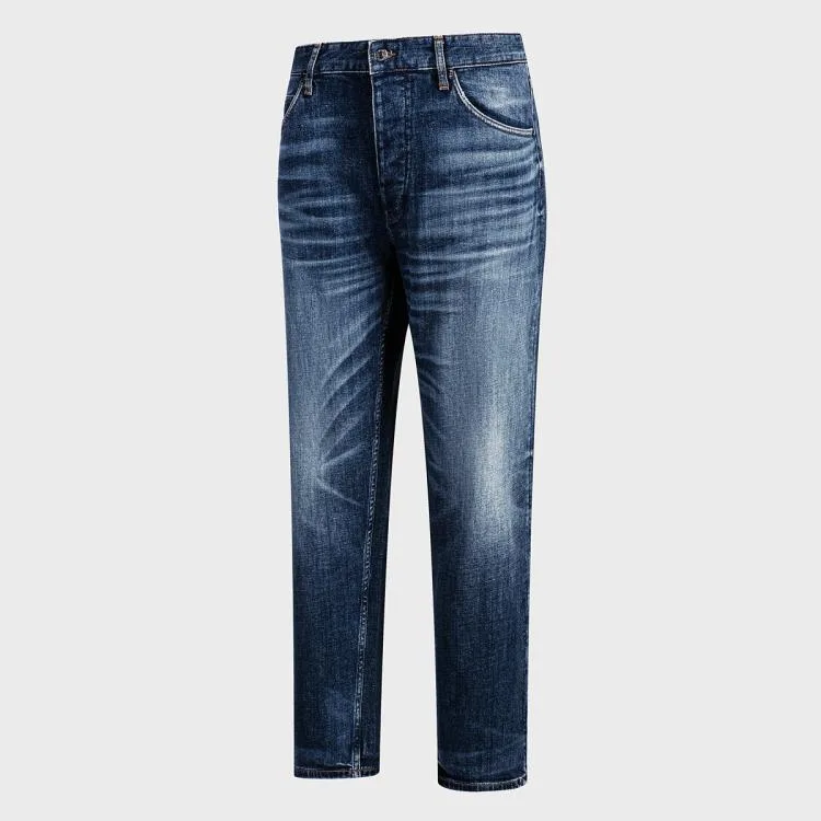 EMPORIO ARMANI Джинсы unisex деним синие умеренно облегающие — фото 3