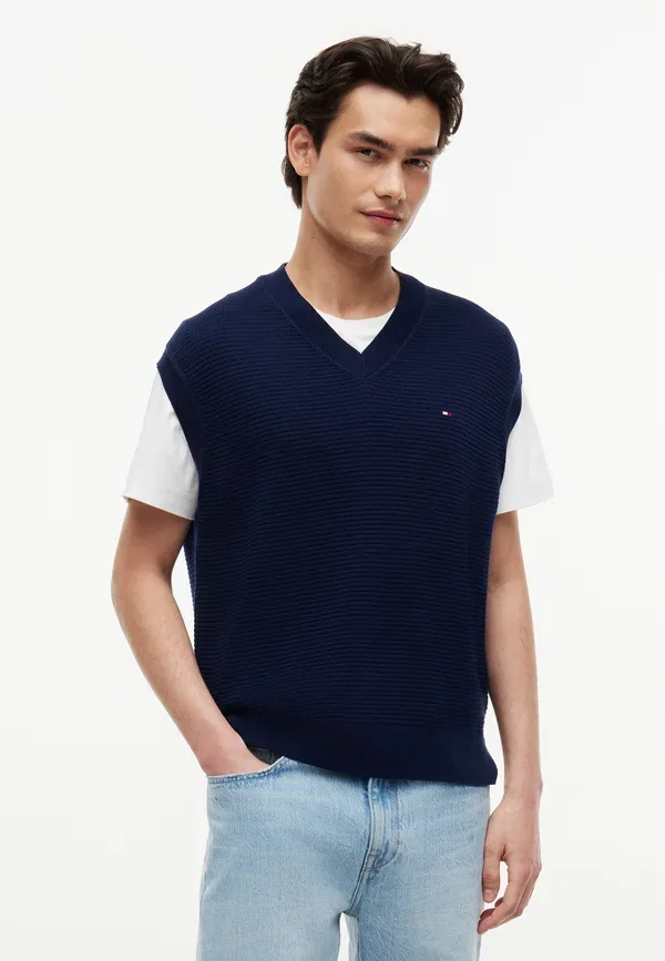 Жилет Tommy Hilfiger Seasonal Structure, угольно-синий