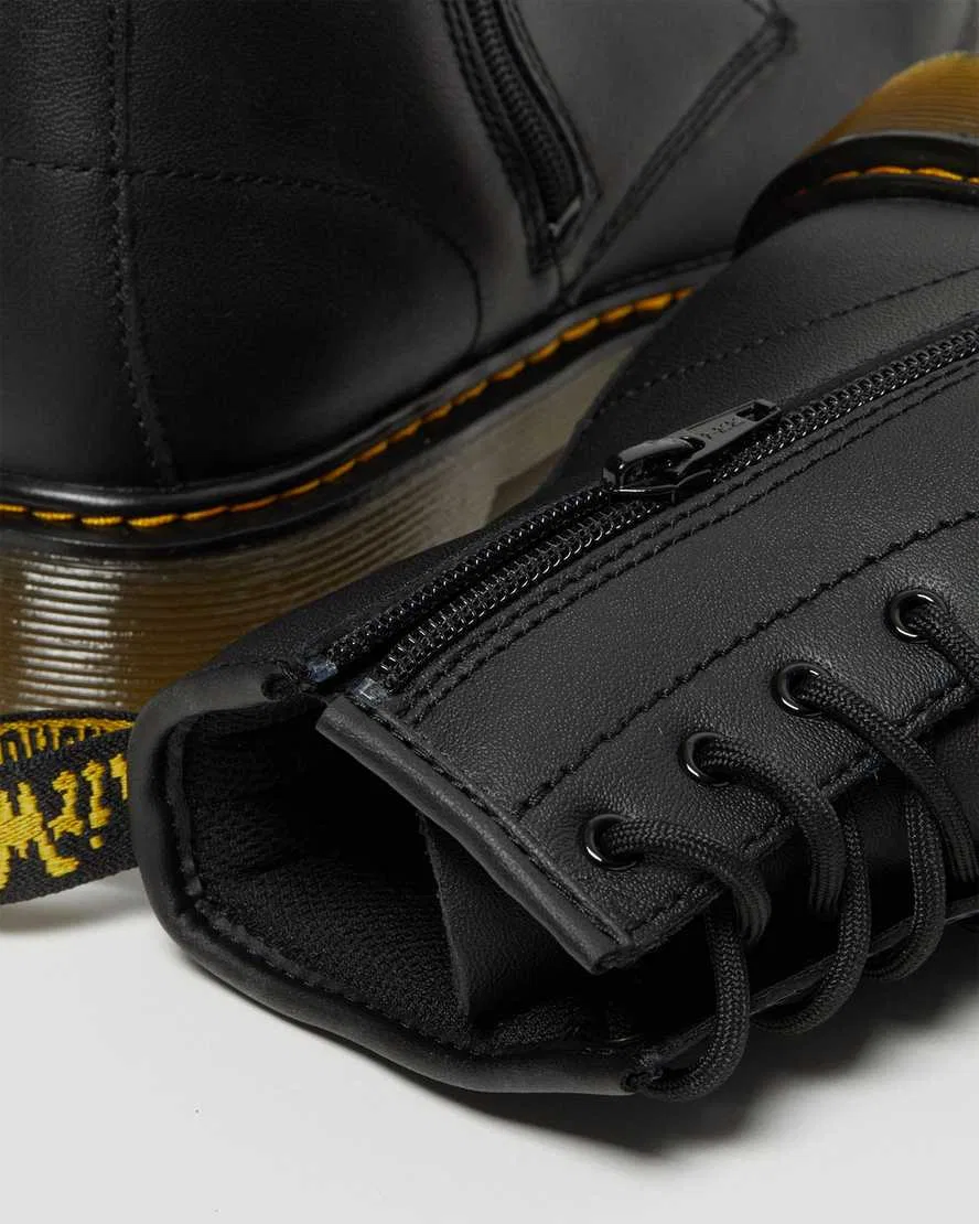 Детские кожаные ботинки на шнуровке 1460 Softy T Dr Martens, черный — фото 3