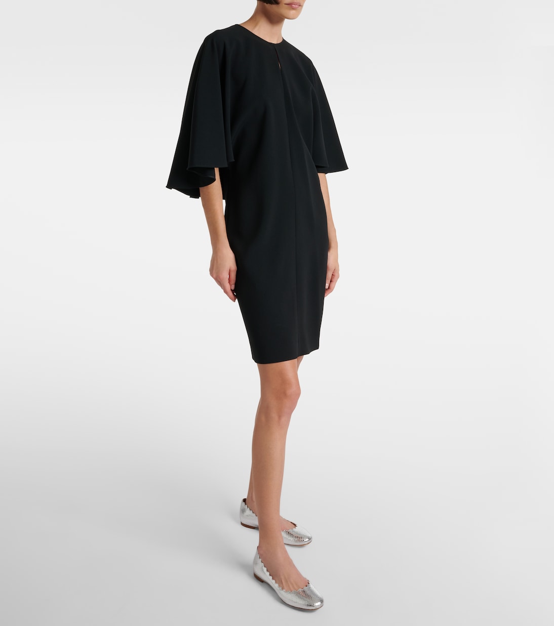 Балетки Lauren из кожи с крокодиловым эффектом Chloé, серебряный — фото 2