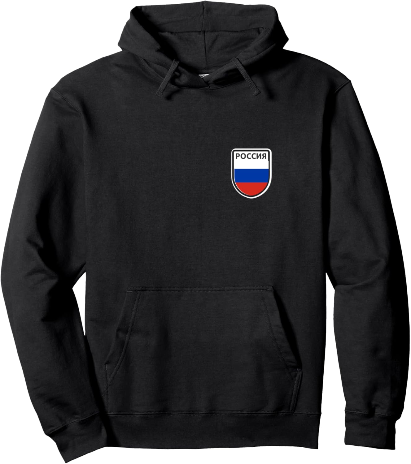 

Толстовка с флагом России Russia, черный