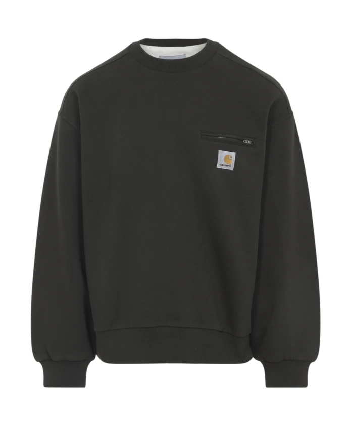 

Зеленая толстовка AW25: стильный комфорт Carhartt Wip, черный