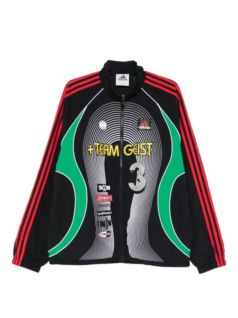 

Куртка в полоску Teamgeist Adidas, черный