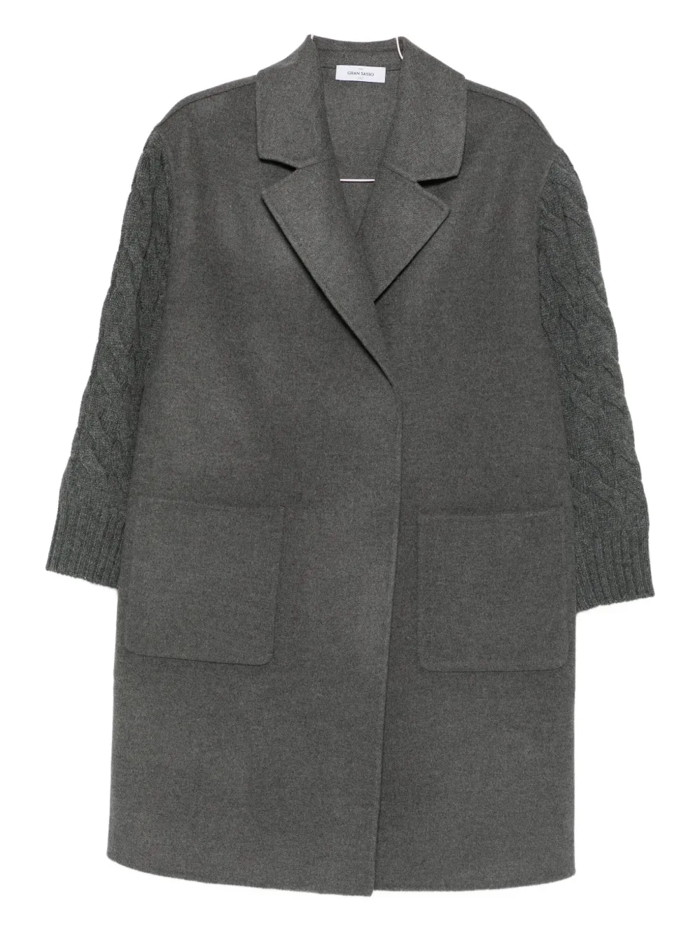 

Пальто фактурной вязки Gran Sasso, серый