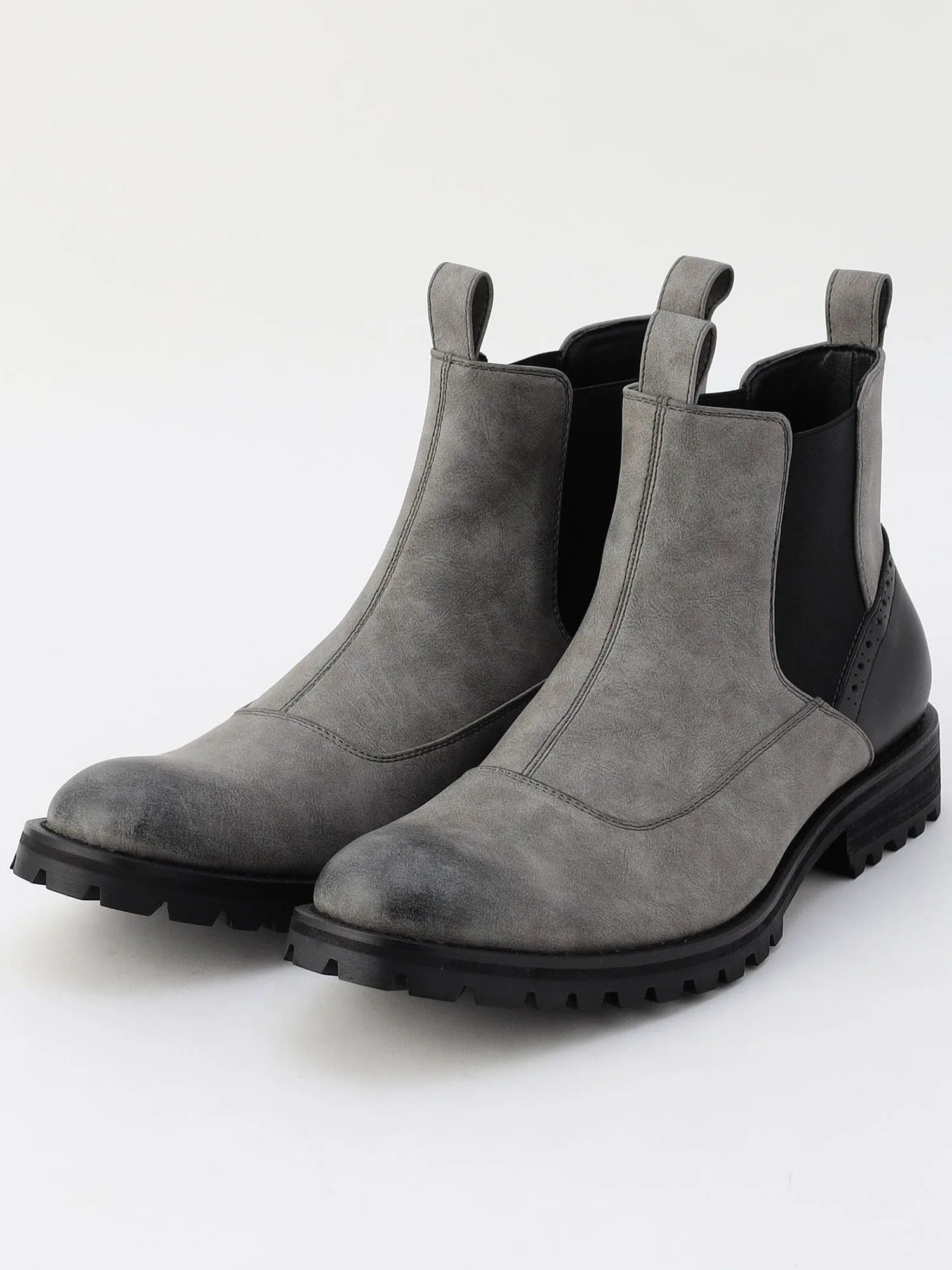 Ботинки с боковой вставкой и подошвой-«танком» NICOLE CLUB FOR MEN, 19 Light Gray