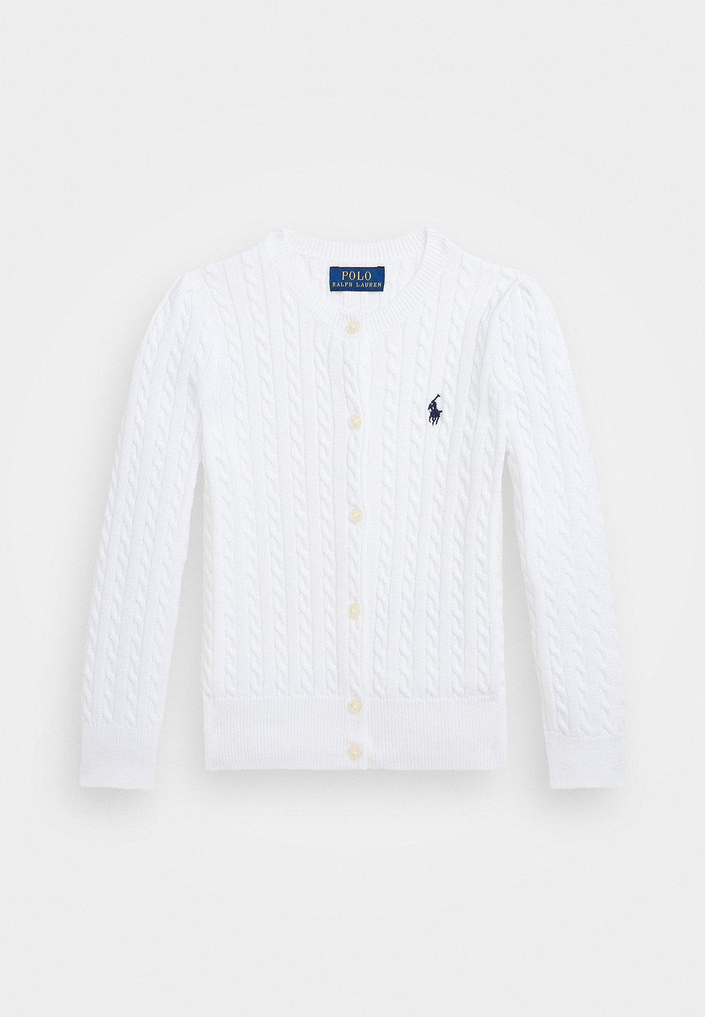 Кардиган MINI CABLE COTTON CARDIGAN Polo Ralph Lauren, белый — фото 4