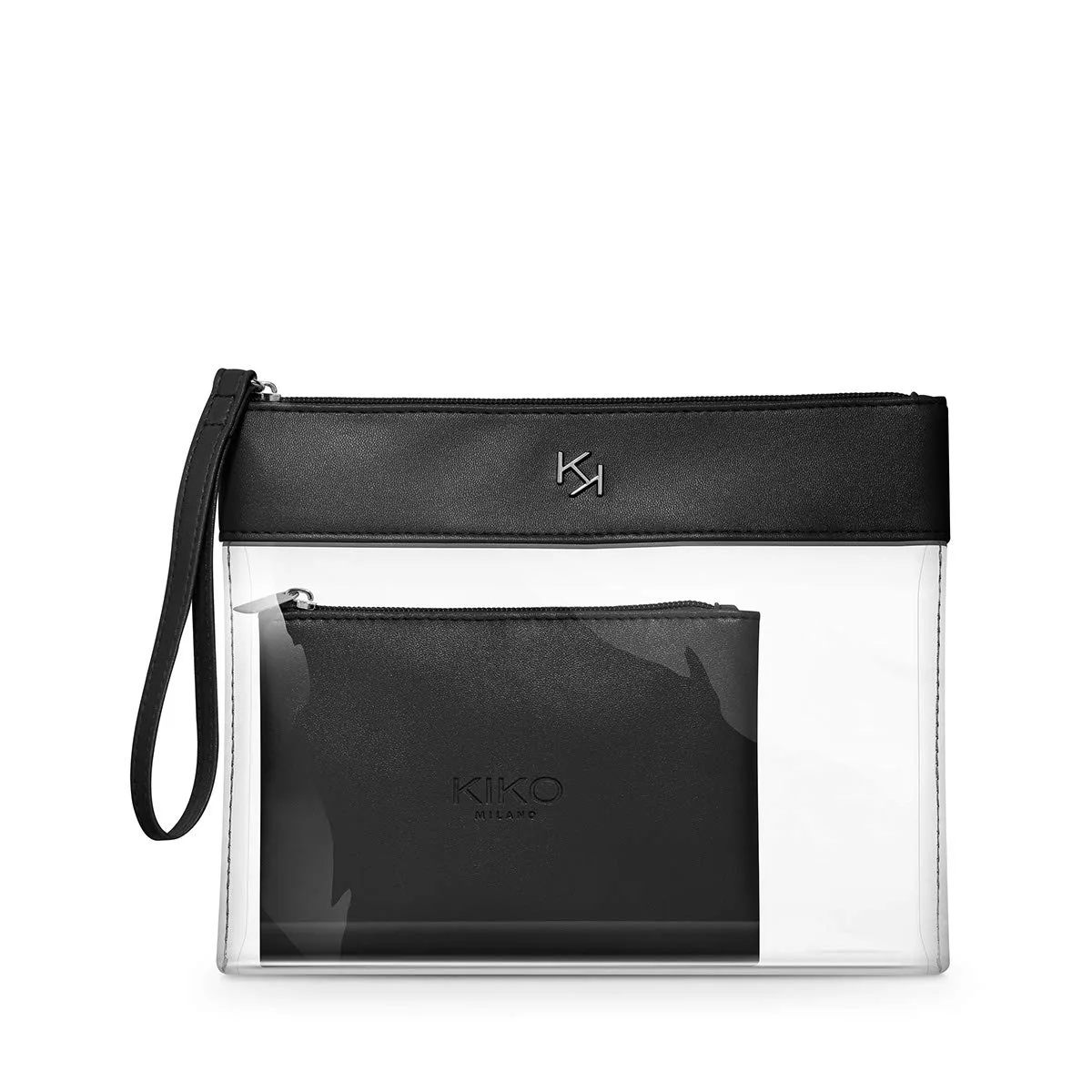 Прозрачный косметический кейс KIKO Milano | Прозрачный косметический кейс с внутренним чехлом, 001 Black