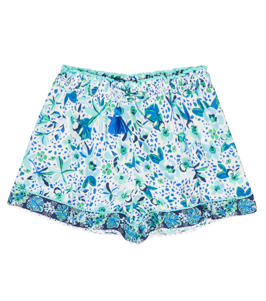 

Шорты с цветочным принтом Синди Poupette St Barth Kids, Blue Monaco
