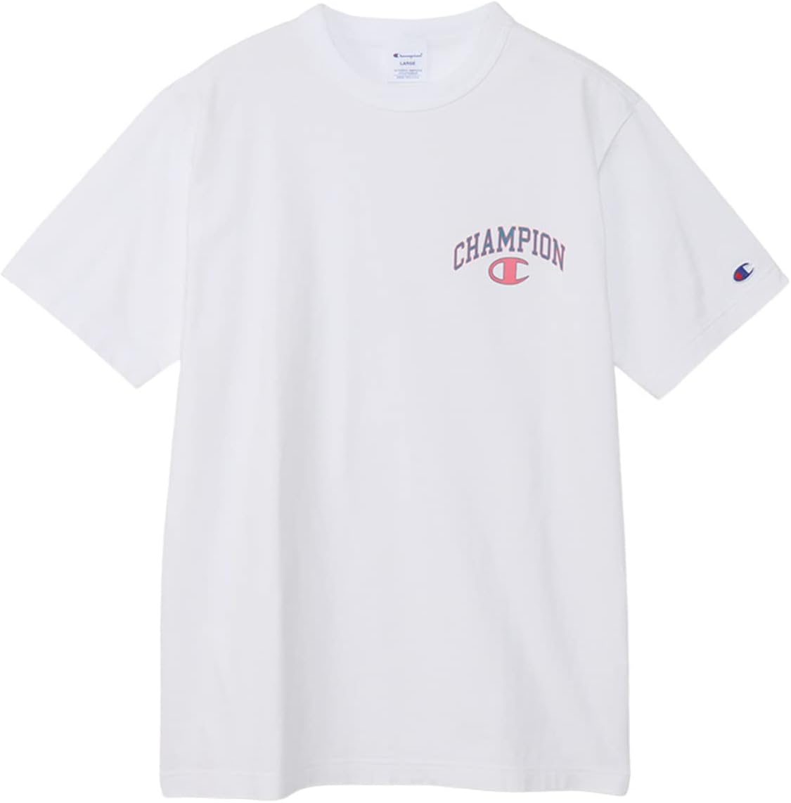 

Мужская футболка Champion с коротким рукавом и круглым вырезом, 100% хлопок, графический логотип, базовый размер C8-X319, белый