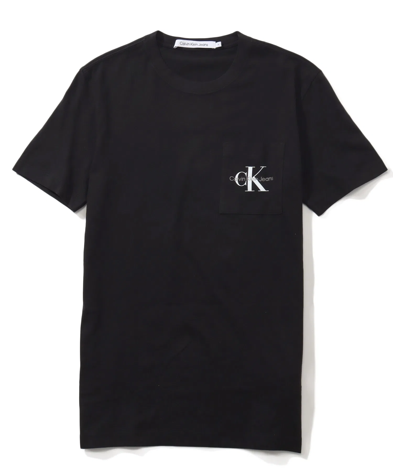 Мужская и женская футболка Calvin Klein с карманом и логотипом — фото 3