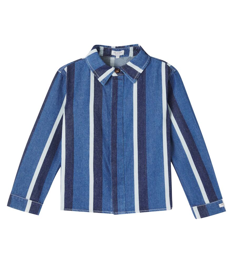 

Поло в полоску из денима ditmer Donsje, Vintage Blue - White Striped