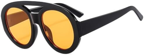 

Солнцезащитные очки с двойной перемычкой большого размера 2027 года для женщин в стиле панк, женские солнцезащитные очки с защитой от УФ-излучения UV400, мужские очки MTZJH, C2black-orange