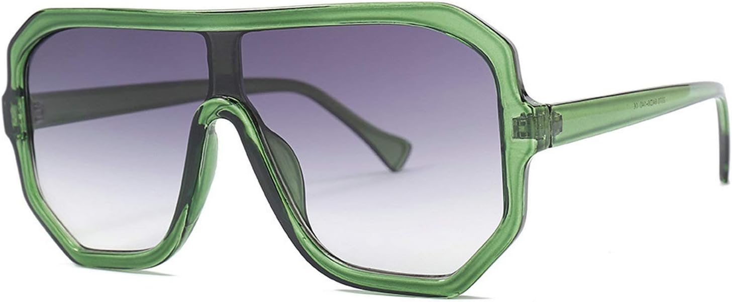 

Модные женские солнцезащитные очки большого размера с плоской верхней частью в стиле ретро, ​​квадратные, прозрачные, мужские винтажные очки в крупной оправе с защитой от УФ-излучения UV400 COTIA, Green Gray