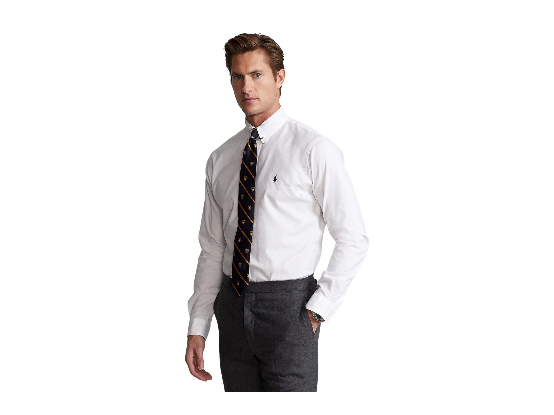 

Поло Polo Ralph Lauren Classic Fit Stretch Oxford Shirt, белый
