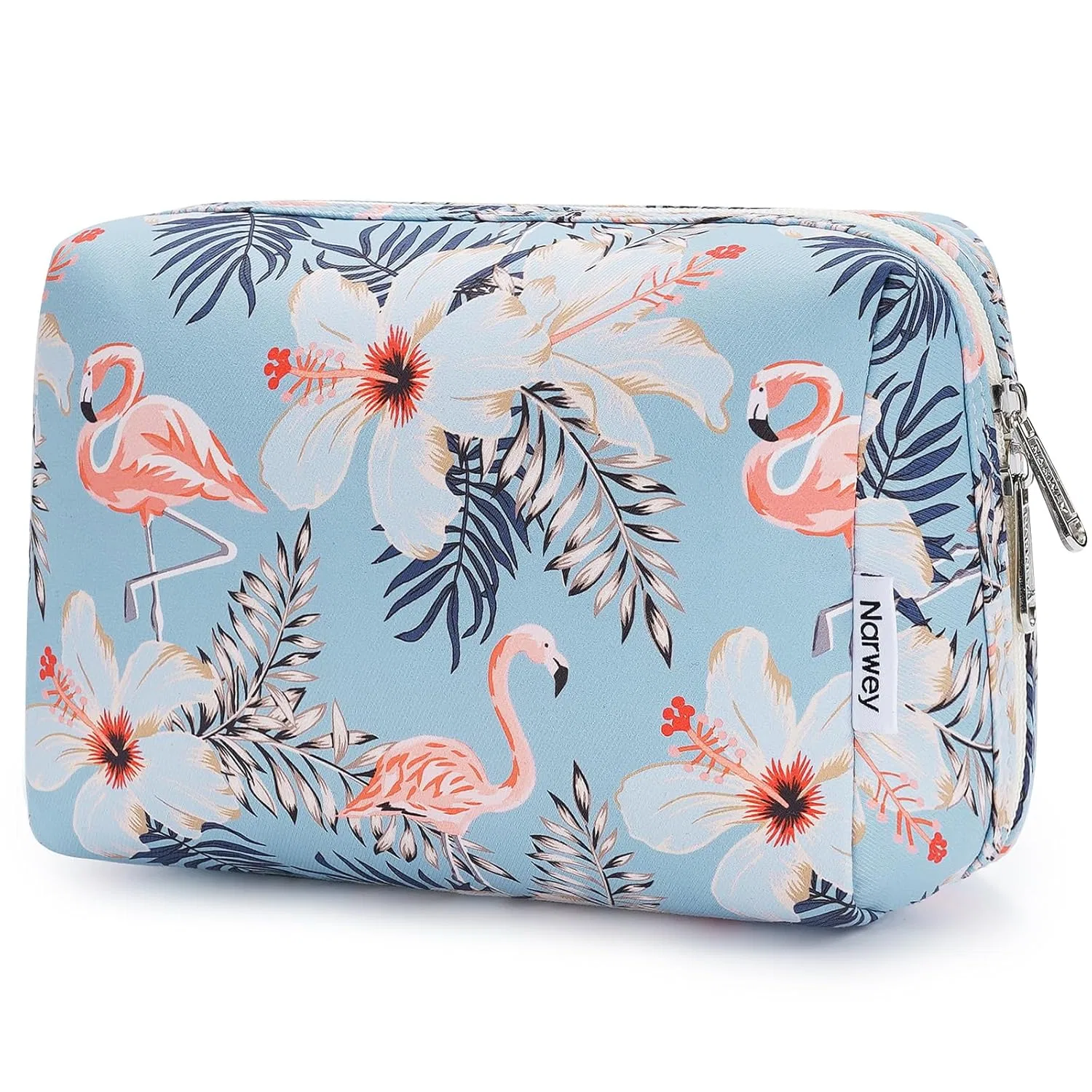 Большая женская косметичка Narwey, аква фламинго Narwey, Aqua Flamingo