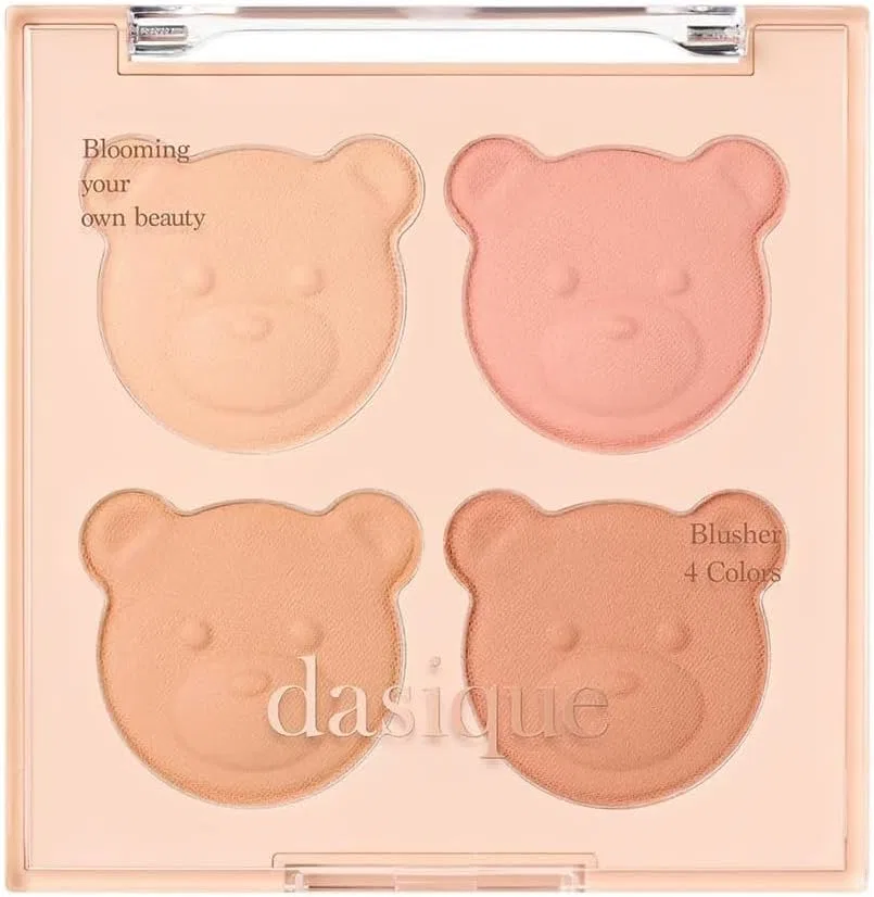 Румяна Blending Mood Cheek палетка 4 цвета Dasique #16 Brown Bear