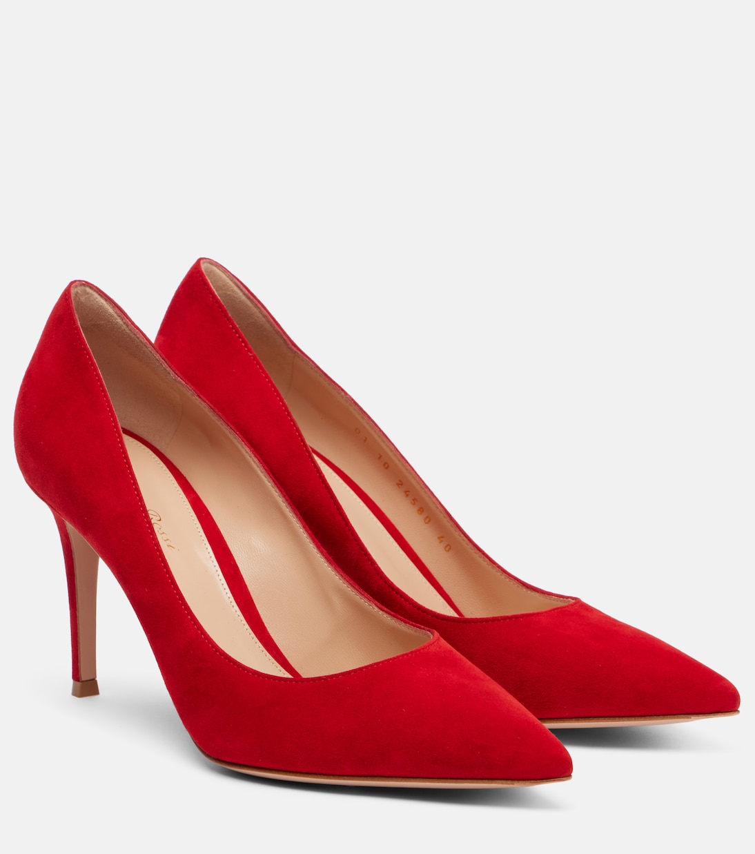 Замшевые туфли Gianvito 85 Gianvito Rossi, Tabasco Red