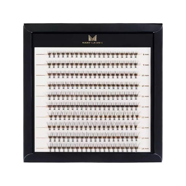 Набор ресниц для макияжа 10d, изгиб c - натуральный изгиб, 1 комплект Many Beauty Master box superblack silk eyelashes individuals — фото 3