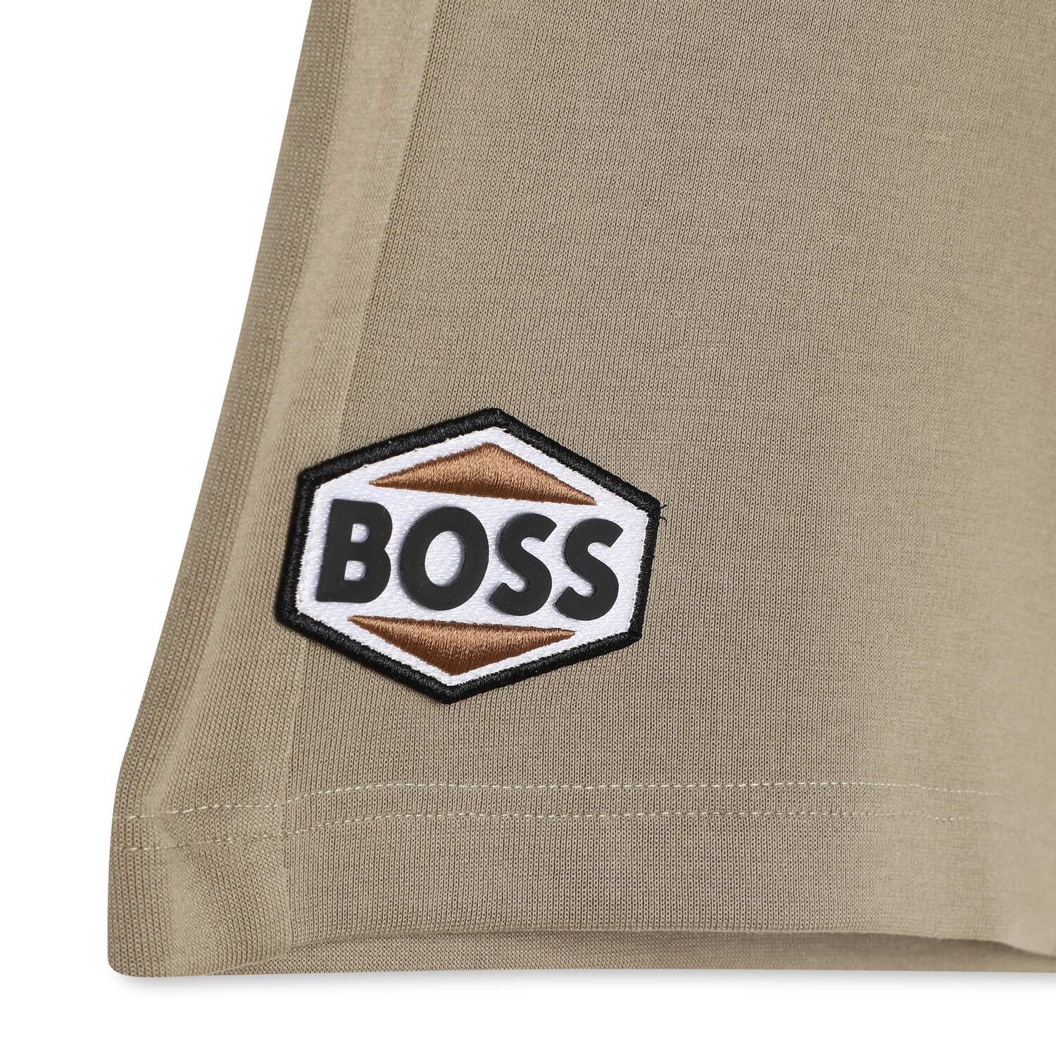 

Хаки Зеленые хлопковые шорты BOSS, зеленый