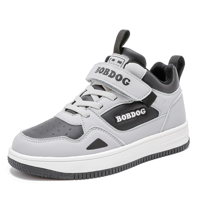 

Амортизирующие устойчивые к истиранию легкие водонепроницаемые нескользящие кроссовки для скейтбординга kids' BOBDOG, HEB-121 черный серый[High-Top Thin Cotton]