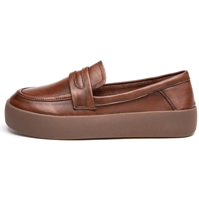 Help Коричневые лоферы женские, цвет Brown