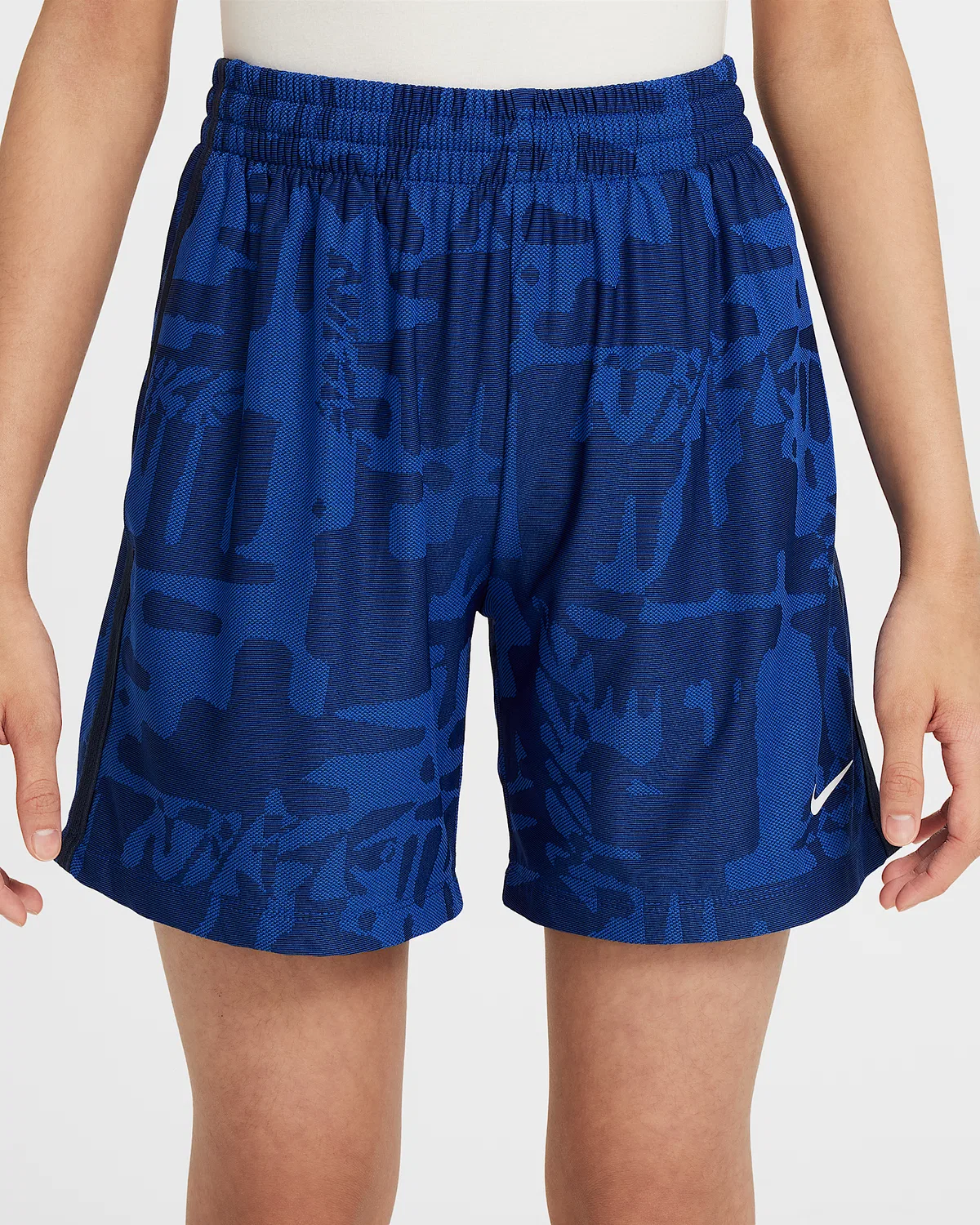 Детские шорты Nike Dri-FIT Big Kids' (Boys') Multi, Game Royal/Midnight Navy/White — фото 3