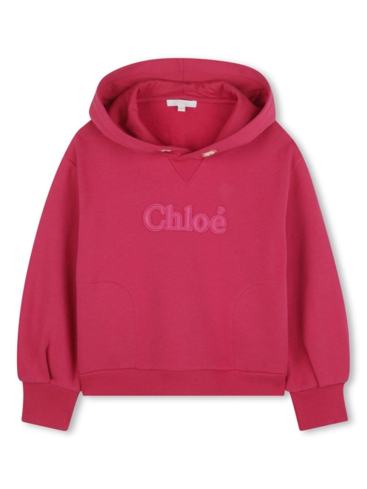 

Chloé Kids хлопковая толстовка с логотипом, розовый