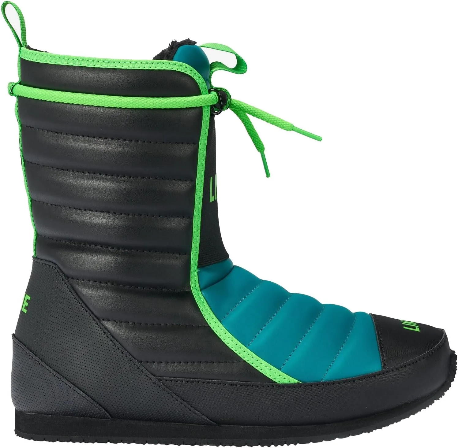 Универсальные зимние ботинки LINE Bootie 2.0 (унисекс): теплые, легкие, удобные, универсальные, для снега, модель 2024 года, черный/зеленый — фото 3