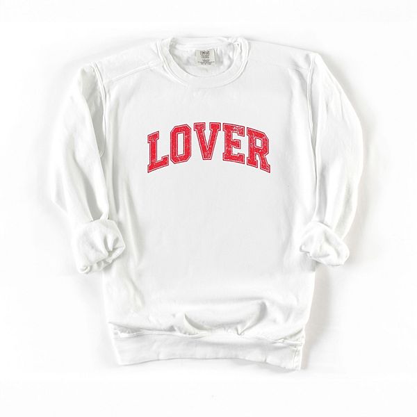 

Lover varsity arched distressed - женский окрашенный в готовом виде графический свитшот Simply Sage Market, White