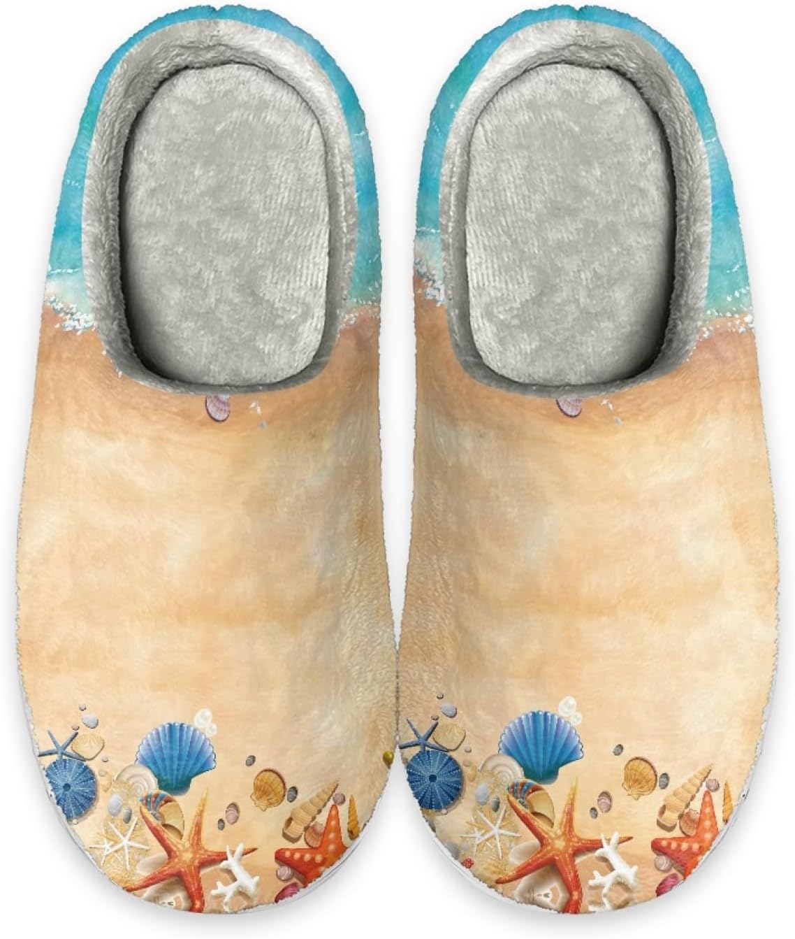 

Тапочки Forchrinse с цветным принтом лапы собаки для женщин и мужчин, мягкие плюшевые уютные тапочки, теплые домашние тапочки с противоскользящей подошвой, синий/оранжевый