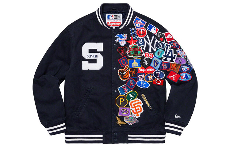 

Куртка Supreme New Era, черный / белый