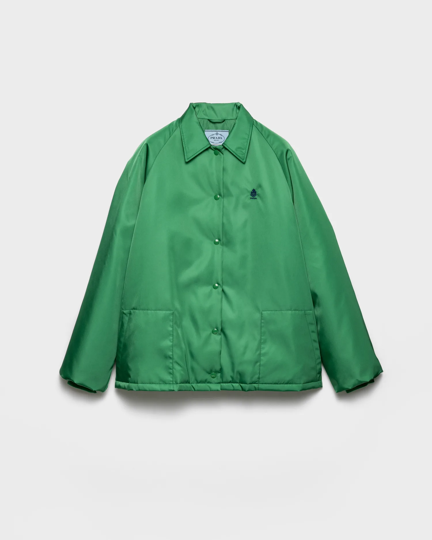 Куртка-бомбер из Re-Nylon Prada, зеленый