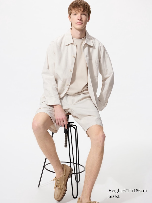 

Шорты из льняной смеси Uniqlo, белый
