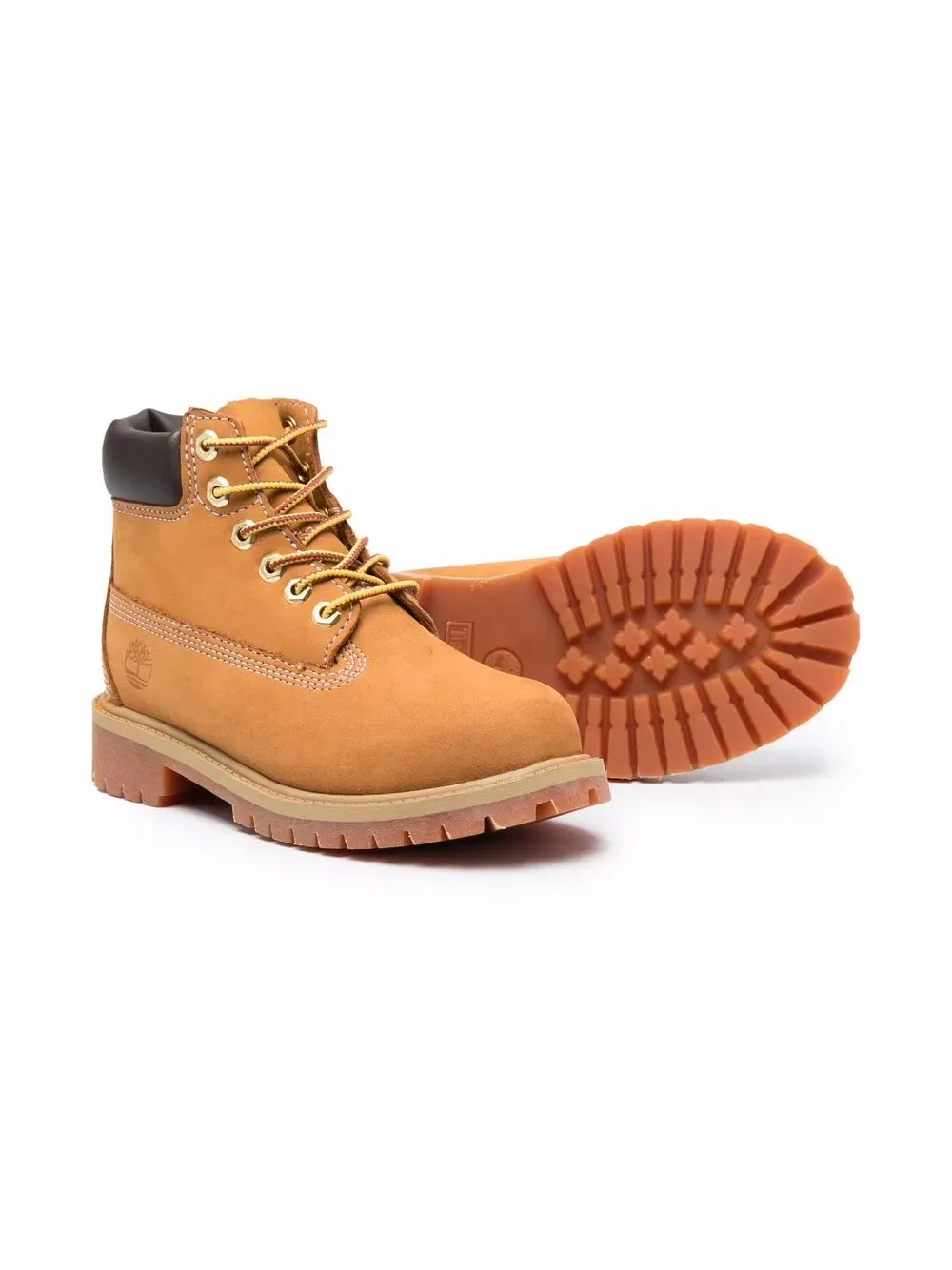 Премиальные ботильоны на шнуровке Timberland Kids, коричневый — фото 2