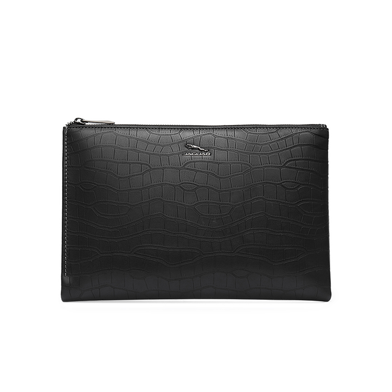 

JAGUAR Кожаная клатч мужская черная, Black