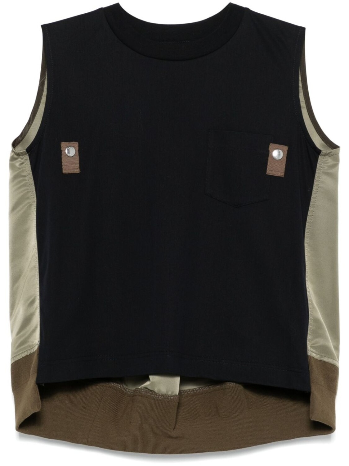 

Sacai топ со вставками, синий
