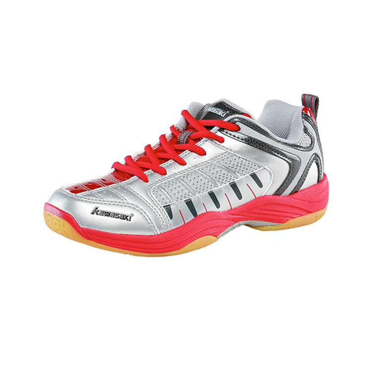 Кроссовки Kawasaki Badminton Shoes Unisex Low-top Silver/Red, серебряный — фото 3