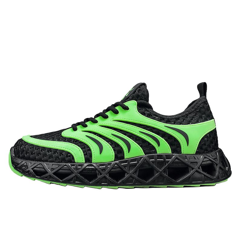 

EGCHI Мужские повседневные кроссовки Low Top черно-зеленые, цвет Black Green