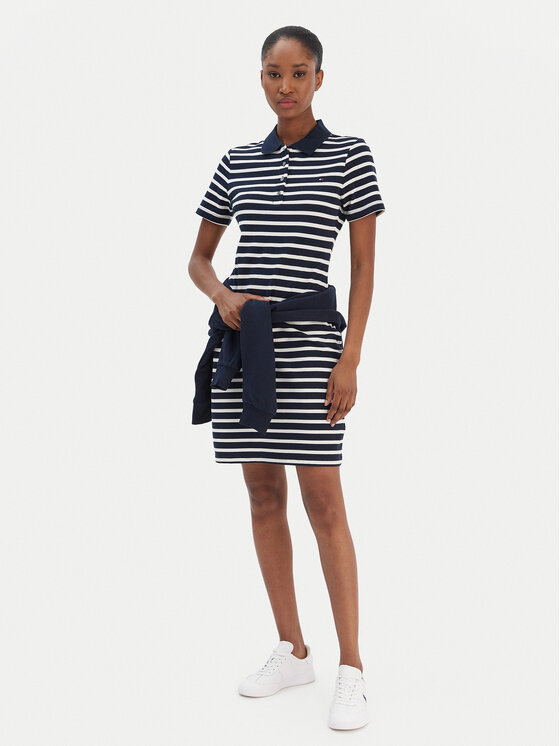 Повседневное платье slim fit 1985 WW0WW43228 Tommy Hilfiger, синий — фото 2