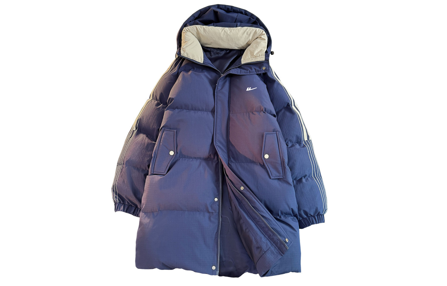 

Пуховик Unisex с капюшоном утепленный стеганый WARRIOR, темно-синий[super-warm mid-length]