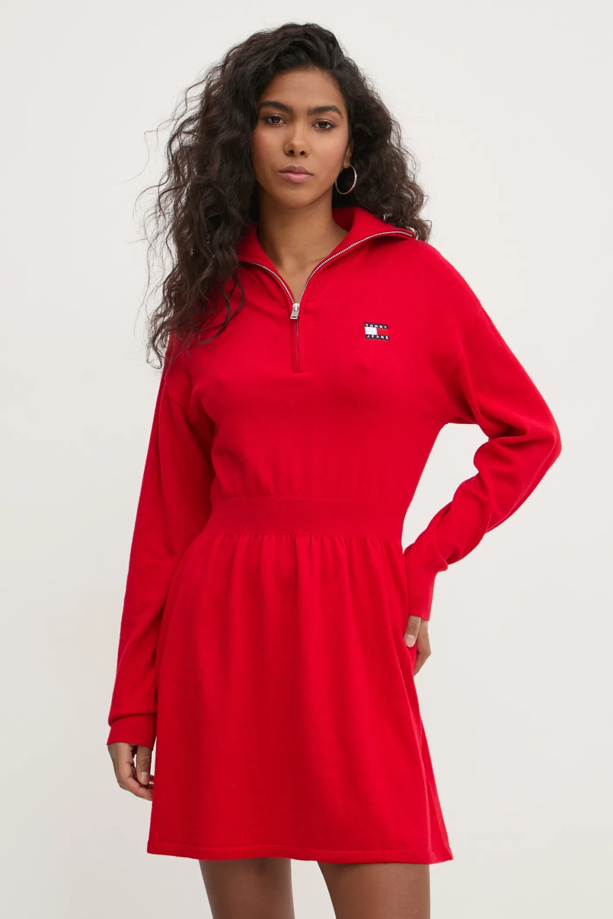 

Платье с добавлением шерсти Tommy Jeans, красный