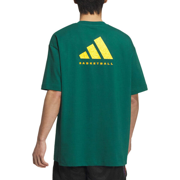 Футболка basketball graphic t-shirt asia sizing 'green' Adidas, зеленый — фото 2